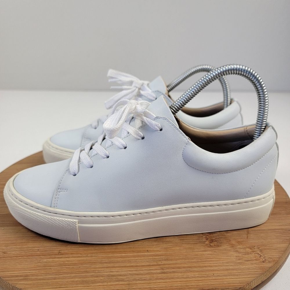 Sydney‎ Brown White Leather Low Top Sneakers Women's size EU 37 US 6.5